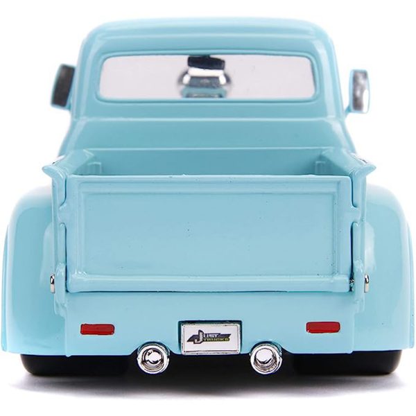ماکت ماشین جادا مدل فلزی 1956 Ford F-100 Hot Rod Pickup with Extra Wheels Rack ‏ | سبز آبی | گارانتی اصالت و سلامت فیزیکی کالا