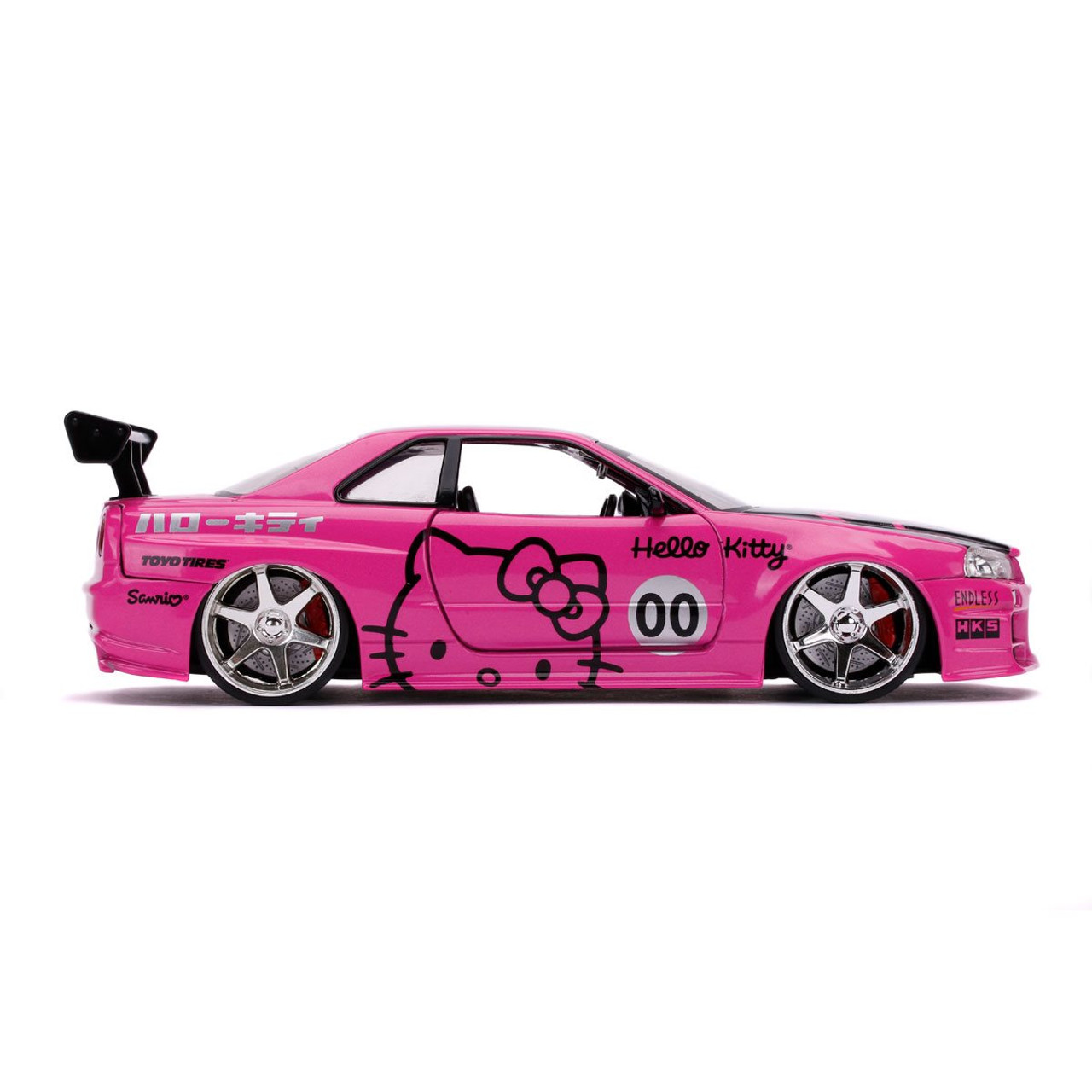 ماکت ماشین جادا مدل HELLO KITTY & 2002 NISSAN SKYLING GT-R مجموعه 2 عددی | صورتی | گارانتی اصالت و سلامت فیزیکی کالا
