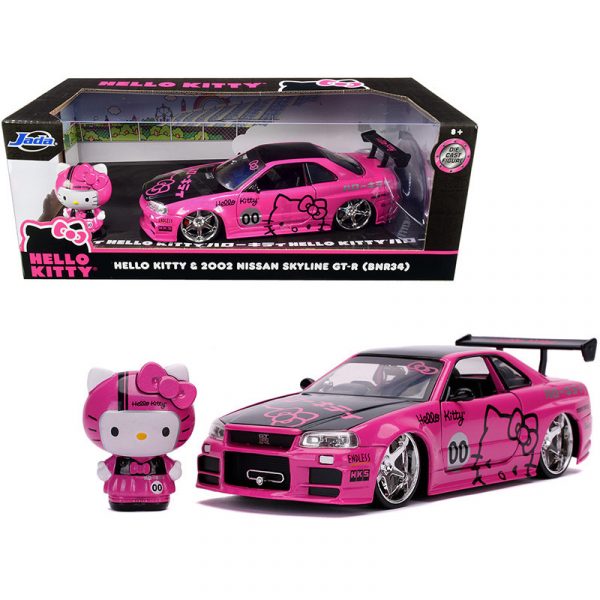 ماکت ماشین جادا مدل HELLO KITTY & 2002 NISSAN SKYLING GT-R مجموعه 2 عددی | چند رنگ | گارانتی اصالت و سلامت فیزیکی کالا