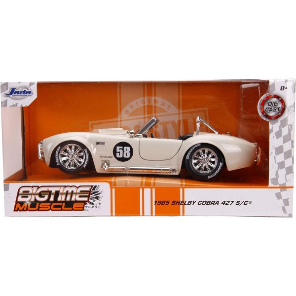ماکت ماشین جادا مدل 1965 Shelby Cobra 427 S/C | سفید | گارانتی اصالت و سلامت فیزیکی کالا