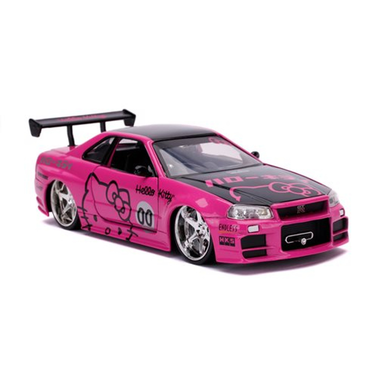 ماکت ماشین جادا مدل HELLO KITTY & 2002 NISSAN SKYLING GT-R مجموعه 2 عددی | صورتی | گارانتی اصالت و سلامت فیزیکی کالا