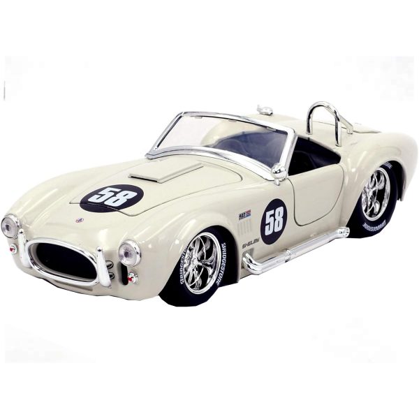 ماکت ماشین جادا مدل 1965 Shelby Cobra 427 S/C | سفید | گارانتی اصالت و سلامت فیزیکی کالا