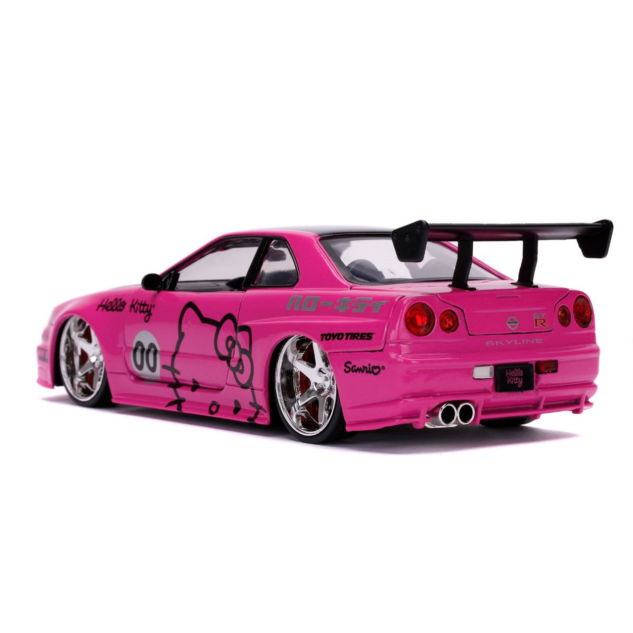 ماکت ماشین جادا مدل HELLO KITTY & 2002 NISSAN SKYLING GT-R مجموعه 2 عددی | صورتی | گارانتی اصالت و سلامت فیزیکی کالا