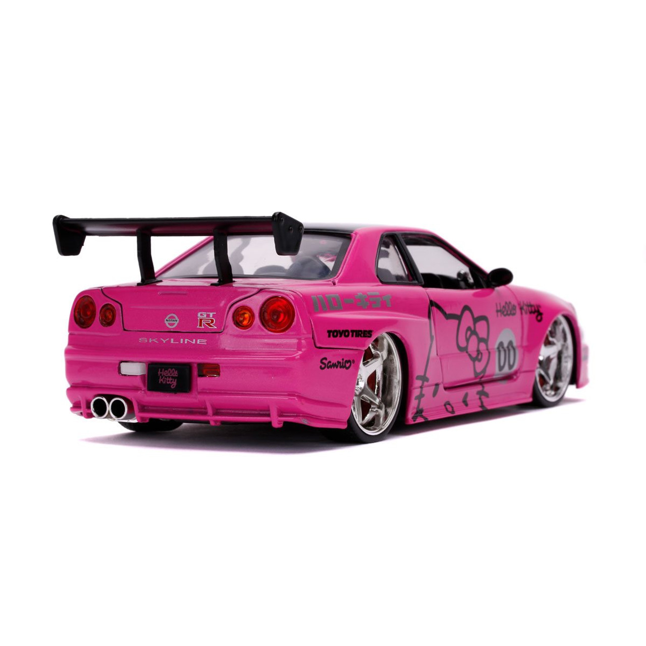 ماکت ماشین جادا مدل HELLO KITTY & 2002 NISSAN SKYLING GT-R مجموعه 2 عددی | صورتی | گارانتی اصالت و سلامت فیزیکی کالا