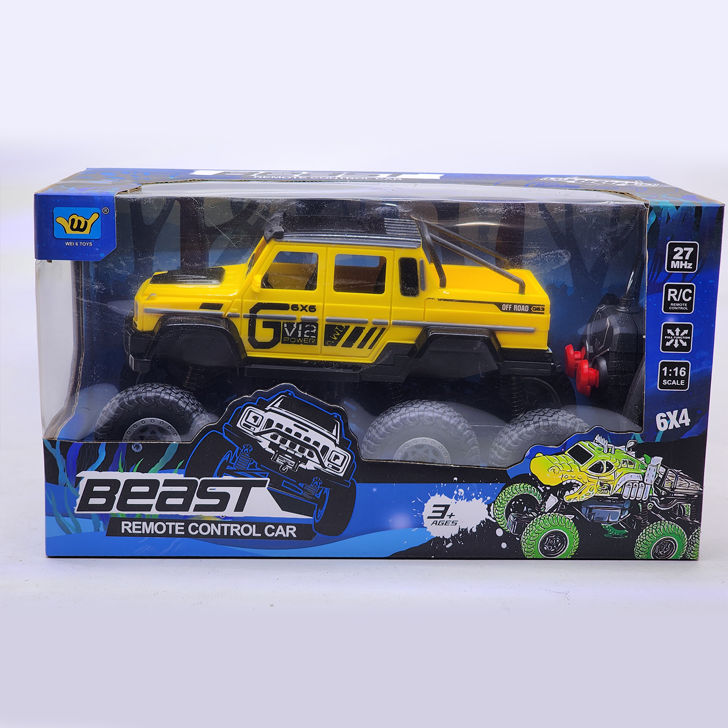 ماشین بازی مدل فنری 6 چرخ SUPER OFFROAD