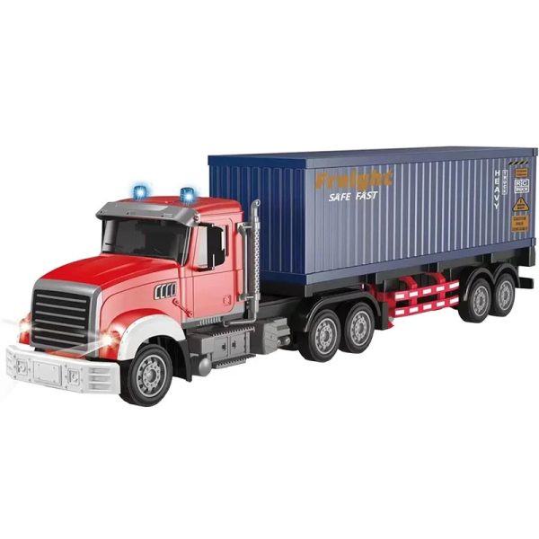 ماشین بازی کنترلی ناب سل مدل تریلی ماک 10 چرخ کانتینردار