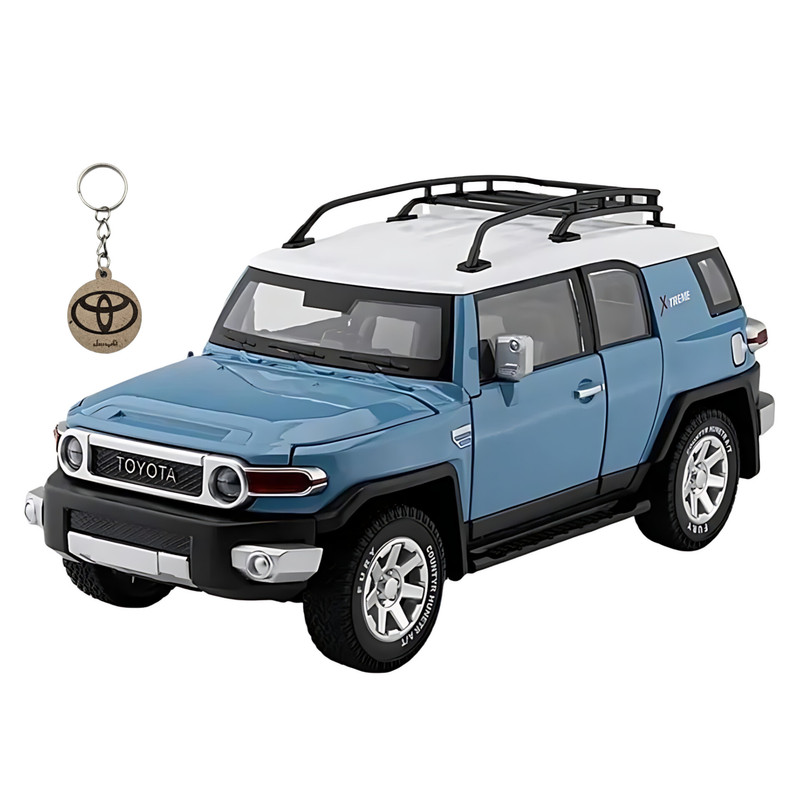 ماکت ماشین ناب سل مدل تویوتا اف جی کروز فلزی TOYOTA FJ CRUISERبه همراه جاسوییچی