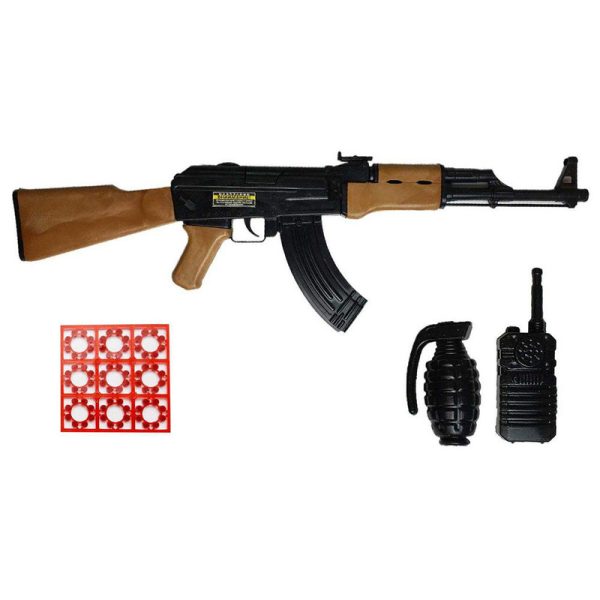 ست اسباب بازی تفنگ ناب سل طرح کلاشینکف مدل AK-47