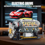 ساختنی 692 تکه ناب سل مدل کیت موتور شارژی حرکتی V8 ENGINE - تصویر 2