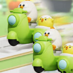 اسباب بازی ناب سل مدل جوجه و مرغ فشاری قدرتی وسپا سوار CHIKEN FUN PRESSURE مجموعه 2 عددی - تصویر 11