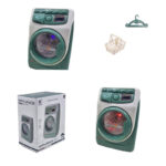 اسباب بازی ناب سل مدل ماشین لباسشویی چراغدار موزیکال کد WASHING MACHINE NAAB001 به همراه چوب لباسی و سبد لباس - تصویر 4