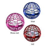 بشقاب پرنده ناب سل مدل توپ پرنده چراغدار شارژی ریموت دار کد flying spinner ball naab001 به همراه رقص نور - تصویر 13