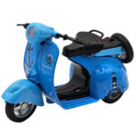 موتور بازی ناب سل مدل وسپا فلزی موزیکال چراغدار فانتزی کد Vespa metal toy motorbike with lights and music naab001 - تصویر 5