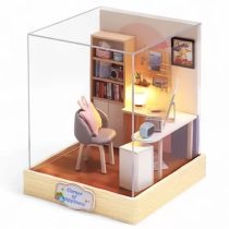 کیت ساختنی 300 تکه ناب سل مدل پازل خانه مینیاتوری چوبی چراغدار سه بعدی TQ-030 کد WORLD OF CREATIVITY CUTEROOM DIY HOUSE DO IT YOURSELF