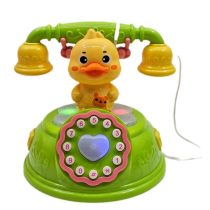 اسباب بازی ناب سل مدل تلفن اردک بامزه موزیکال چراغدار کد Funny duck musical phone with lights