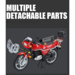 ماکت موتور بازی ناب سل مدل سوزوکی جی اس 125 فلزی چراغدار موزیکال کد 1:12SUZUKI GS125 MOTORCYCLE - تصویر 3