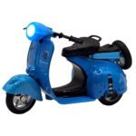 موتور بازی ناب سل مدل وسپا فلزی موزیکال چراغدار فانتزی کد Vespa metal toy motorbike with lights and music naab001 - تصویر 2