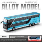 ماکت ماشین ناب سل مدل اتوبوس فلزی دو طبقه چراغدار موزیکال سترا هایند کد HIGH END MODEL - تصویر 15