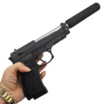 تفنگ بازی ناب سل مدل کلت خشاب خور C19 کد AIRSOFT GUN C19 مناسب برای نوجوانان به همراه صدا خفه کن - تصویر 3