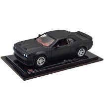 ماکت ماشین ناب سل مدل دوج چلنجر هلکت فلزی چراغدار موزیکال کد HAND PAINTED DODGE CHALLENGER HELCAT REDTRIME SCALE1:48 به همراه استند و باکس شفاف