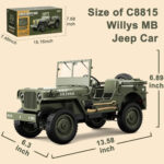 ماشین بازی کنترلی ناب سل مدل جیپ ویلیز ارتشی آفرود شارژی چراغ دار کد MILITARY CAR 2.4GHZ RC SYSTEM 1/10 SCALE GENERAL PURPOSECAR - تصویر 5