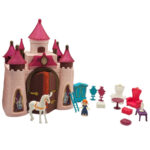 اسباب بازی ناب سل مدل خانه عروسکی طرح قصر رویایی سقف اکلیلی موزیکال چراغدار کد FUNNY DREAM CASTLE مجموعه 16 عددی - تصویر 2