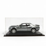 ماکت ماشین ناب سل مدل دوج چلنجر هلکت فلزی چراغدار موزیکال کد HAND PAINTED DODGE CHALLENGER HELCAT REDTRIME SCALE1:48 به همراه استند و باکس شفاف - تصویر 8