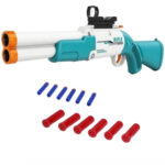 ست تفنگ بازی ناب سل مدل شاتگان دوربین دار پوکه پران تیر ابری کمرشکن کد SUPER GUN SOFT BULLET BT6022 مناسب برای نوجوانان سایز 65*22 سانتی متر - تصویر 3