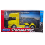 ماکت ماشین ناب سل مدل تریلی اسکانیا ولی فلزی 10چرخ کد SCALE 1:32 WELLY TRANSPORTER SCANIA V8 R730 - تصویر 5