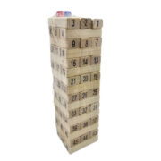 بازی فکری ناب سل مدل برج هیجان شامل 48 قطعه چوبی به همراه 2 عدد تاس کد The Tower of Excitement intellectual game includes 48 wooden pieces and 2 dice