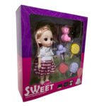عروسک مفصلی ناب سل مدل دختر چشم تیله ای بامزه سیلیکونی طرح آبنبات چوبی کد SWEET GIRL HAPPY EVERYDAY مجموعه 6 عددی ارتفاع 15 سانتی متر - تصویر 8