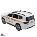 ماکت ماشین ناب سل مدل تویوتا پرادو لند کروز فلزی چراغدار موزیکال کد Metallic TOYOTA PRADO LAND CRUISER toy with lights and music به همراه استند - تصویر 3