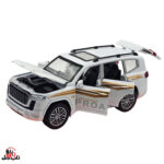 ماکت ماشین ناب سل مدل تویوتا پرادو لند کروز فلزی چراغدار موزیکال کد Metallic TOYOTA PRADO LAND CRUISER toy with lights and music به همراه استند - تصویر 4