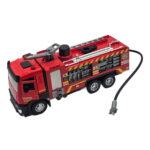 ماکت ماشین بازی ناب سل مدل آتش نشانی آب پاش فلزی چراغدار آژیردار کد RESCUE FIRE FIGHT ODEL ALLOY VEHICLES به همراه ظرف آب و قیف - تصویر 7