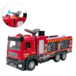 ماکت ماشین بازی ناب سل مدل آتش نشانی آب پاش فلزی چراغدار آژیردار کد RESCUE FIRE FIGHT ODEL ALLOY VEHICLES به همراه ظرف آب و قیف - تصویر 3
