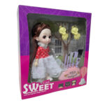 عروسک مفصلی ناب سل مدل دختر چشم تیله ای بامزه سیلیکونی طرح آرایشی کد SWEET GIRL HAPPY EVERYDAY مجموعه 4 عددی ارتفاع 15 سانتی متر - تصویر 5