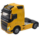 ماشین بازی ناب سل مدل تریلی کشنده ولوو تک محور فلزی موزیکال چراغدار اف هاچ عقب کش کد VOLVO FH NAAB001