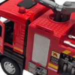 ماکت ماشین بازی ناب سل مدل آتش نشانی آب پاش فلزی چراغدار آژیردار کد RESCUE FIRE FIGHT ODEL ALLOY VEHICLES به همراه ظرف آب و قیف - تصویر 6