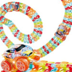 اسباب بازی ناب سل مدل 188 تکه ریسینگ چراغدار کد 188PCS CHANGEABLE TRACK WHIT CAR360 ROTATE همراه یک عدد ماشین با چرخش 360 درجه روی ریل ها - تصویر 3