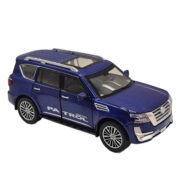 ماکت ماشین ناب سل مدل پاترول فلزی چراغدار موزیکال کد Metallic PATROL toy with lights and music به همراه استند