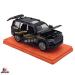 ماکت ماشین ناب سل مدل تویوتا پرادو لند کروز فلزی چراغدار موزیکال کد Metallic TOYOTA PRADO LAND CRUISER toy with lights and music به همراه استند - تصویر 12