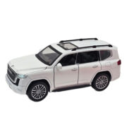 ماکت ماشین ناب سل مدل تویوتا لند کروز شاسی بلند فلزی چراغدار موزیکال کد Metallic TOYOTA LAND CRUISER toy with lights and music به همراه استند