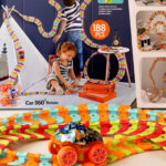 اسباب بازی ناب سل مدل 188 تکه ریسینگ چراغدار کد 188PCS CHANGEABLE TRACK WHIT CAR360 ROTATE همراه یک عدد ماشین با چرخش 360 درجه روی ریل ها - تصویر 13