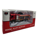 ماکت ماشین بازی ناب سل مدل آتش نشانی آب پاش فلزی چراغدار آژیردار کد RESCUE FIRE FIGHT ODEL ALLOY VEHICLES به همراه ظرف آب و قیف - تصویر 4