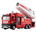 ماکت ماشین بازی ناب سل مدل آتش نشانی مه پاش فلزی چراغدار آژیردار کد RESCUE FIRE FIGHT ODEL ALLOY VEHICLES به همراه ظرف آب ، قیف و شلنگ - تصویر 4